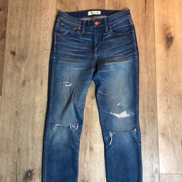 Madewell 9” High Riser Skinny Rip & Repair Size 25 - Picture 4 of 9
